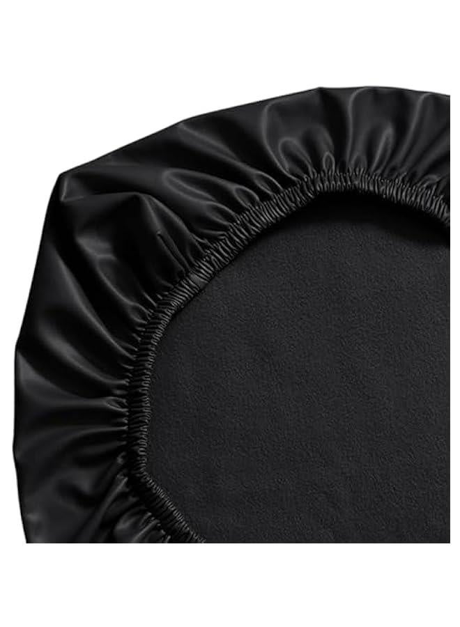 Waterproof Office Desk Chair Seat Cover, PU Leather Chair Covers, Stretchable Rotating Computer Chair Slipcovers Protector, Removable Washable Chair Covers, Black - Image 5