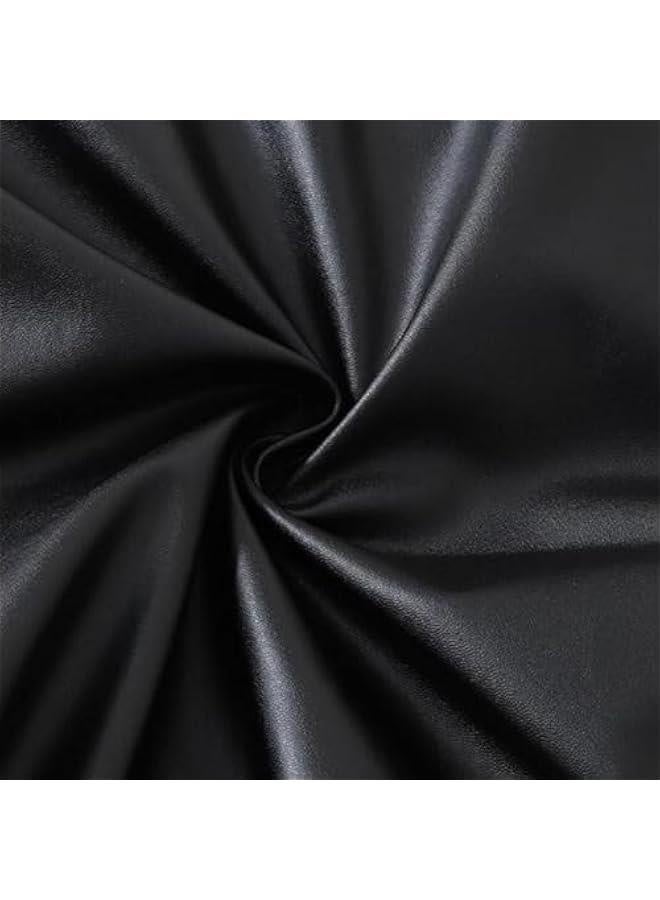 Waterproof Office Desk Chair Seat Cover, PU Leather Chair Covers, Stretchable Rotating Computer Chair Slipcovers Protector, Removable Washable Chair Covers, Black - Image 4