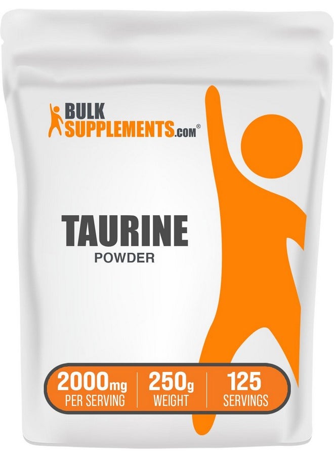 BulkSupplements BulkSupplements.com Taurine Powder - Taurine Supplement, Taurine 2000mg - Amino Acids Supplement for Energy - Unflavored & Gluten Free, 2g per Serving, 250g (8.8 oz) (Pack of 1)  - Image 1