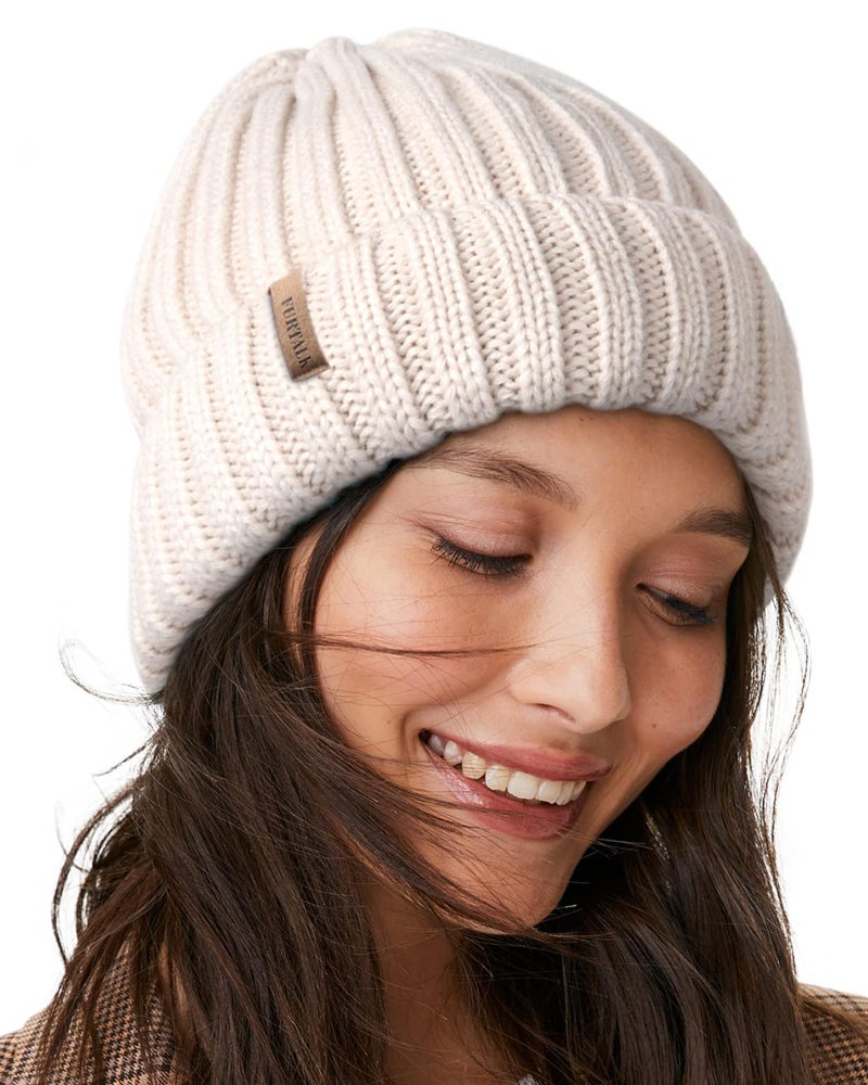 FURTALK Winter Hats for Women Fleece Lined Beanie Knit Chunky Womens Snow Cap - Image 1