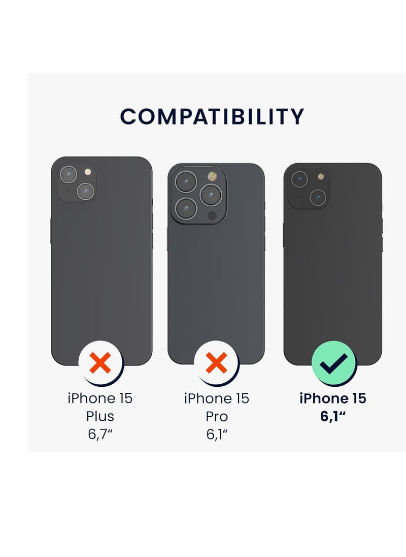 Raxoom 5-in-1 Clear Case Set for iPhone 15 â€“ Includes Screen & Camera Protectors â€“ Transparent - Image 2