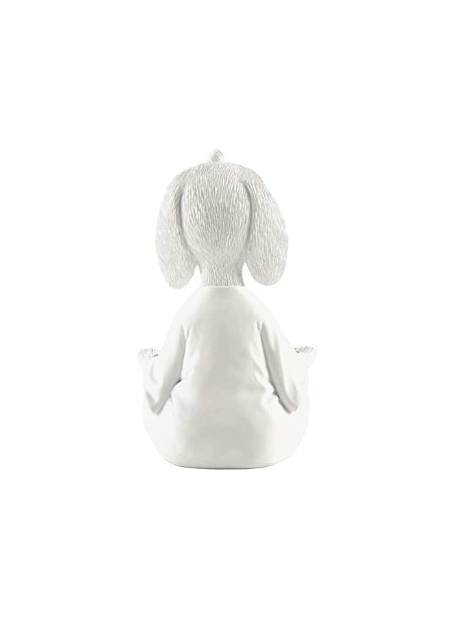 Zaboon White Bunny Rabbit Figurine Meditation Yoga Collectible Happy Bunny Collection Bunny Lover Gifts For Women Yoga Gifts For Women Meditation Decor Yoga Decor - Image 2