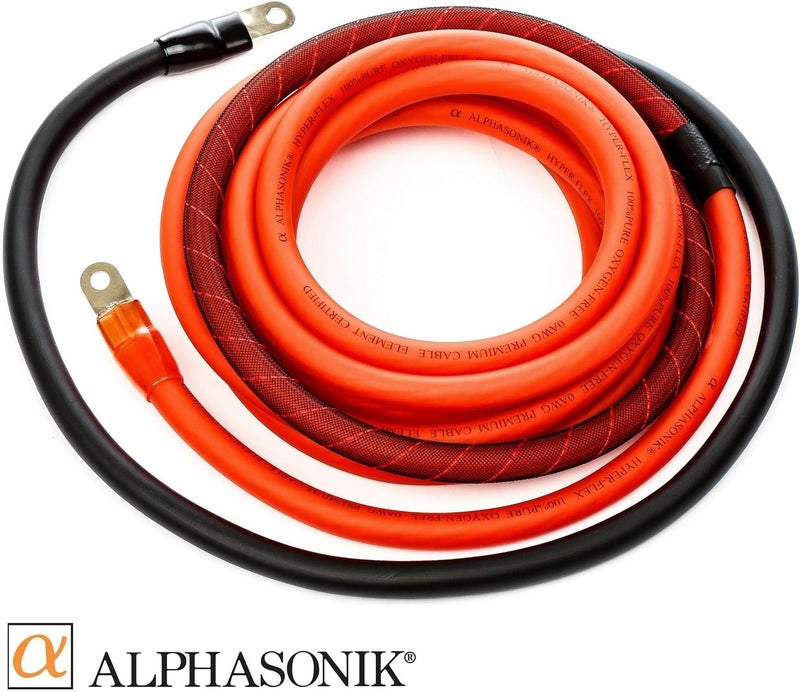 Alphasonik AAK0G Premium 0-Gauge Complete Car Amplifier Installation Kit Hyper-Flex Power, Ground, Speaker Wire RCA Cable - Exceeds AWG (American Wire Gauge) Standard Element Certified Amp Install Kit - Image 3