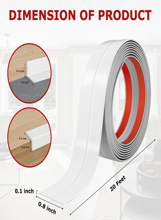 LSGCQ Flexible Wall Corner Protector, Peel and Stick Wall Corner Protector Edge Protector Self Adhesive Wall Strip Trim for Wall Edges Corner Ceiling (White, 2cm x 6m) - Image 4