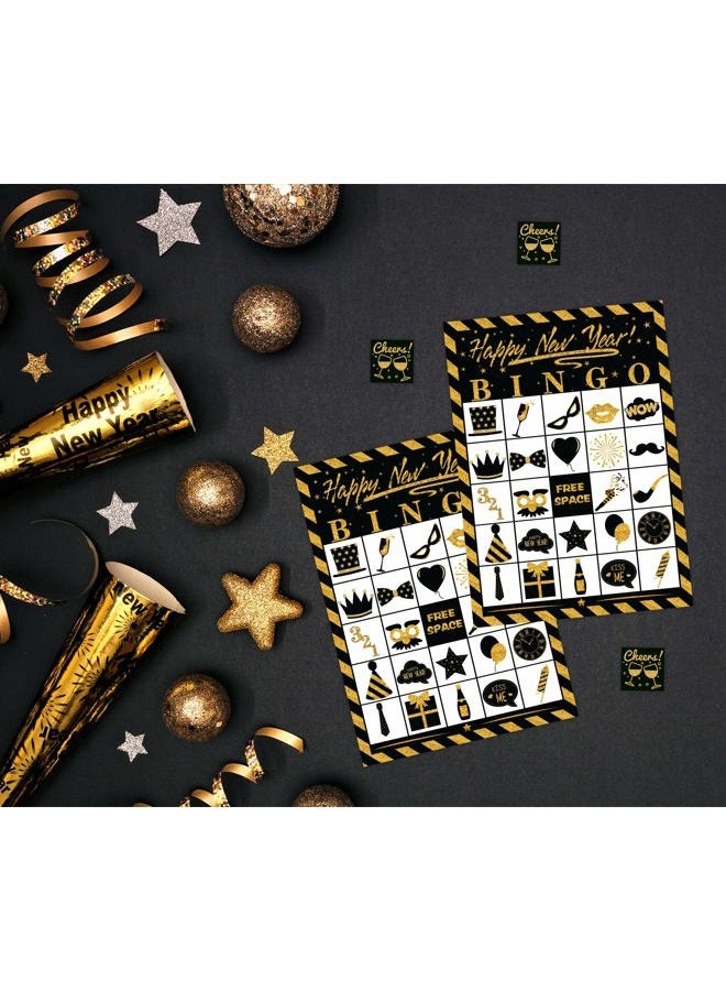 Joy Bang New Years Games for Kids Adults, New Years Bingo Cards 24 Players for Family Friends Large Group, New Years Crafts Activities Party Favors Supplies Gifts for Children - Image 4