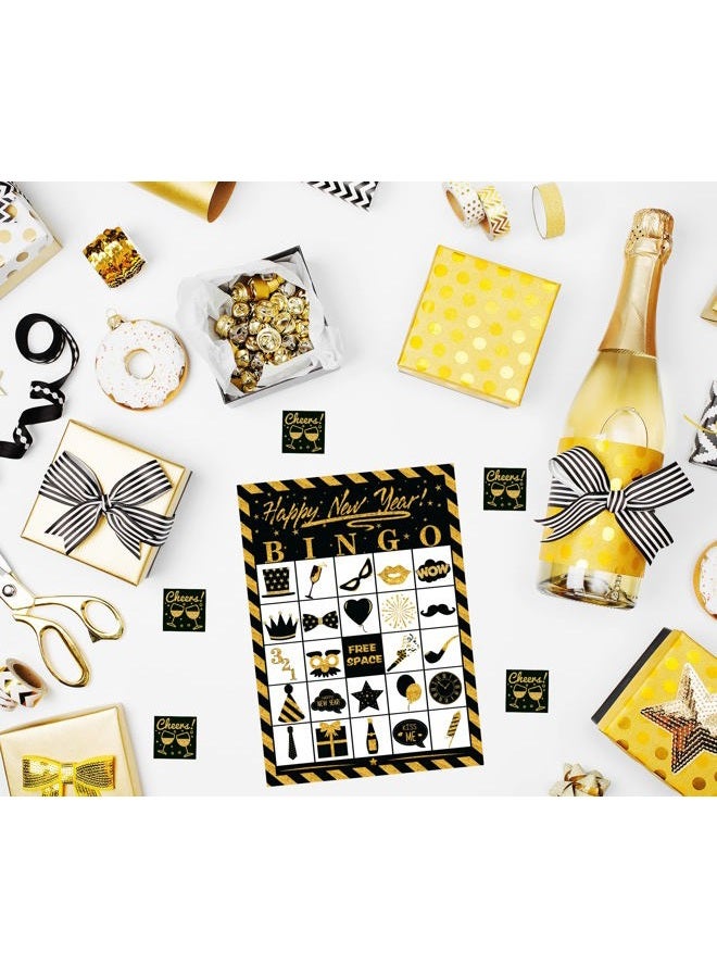 Joy Bang New Years Games for Kids Adults, New Years Bingo Cards 24 Players for Family Friends Large Group, New Years Crafts Activities Party Favors Supplies Gifts for Children - Image 5