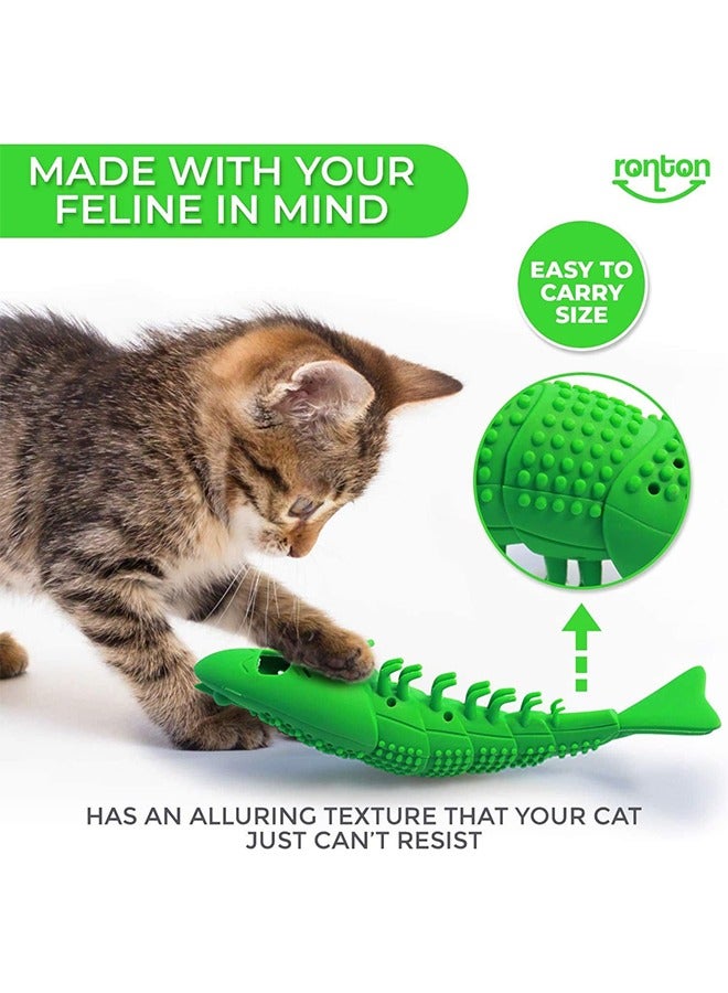 HY Cat Toothbrush Catnip Toy,Interactive Rubber Dental Care for Pet Kitten Kitty, Crayfish-Shaped Safe Chewing Toy Tooth Cleaning Resistant Cat Toy - Image 2