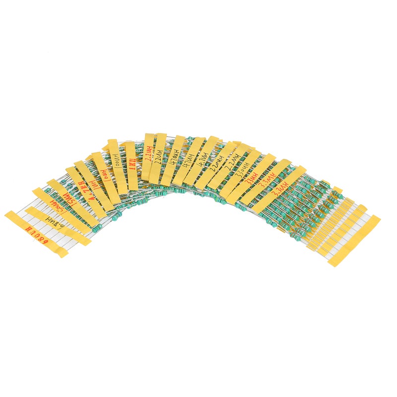 DIP Inductor 200 Pcs - 20 Different Inductance Values (10 Pcs Each) Inductor for Power Supplies Radios RF Transmitters Receivers Oscillators Telephones Electronic Circuits - Image 2