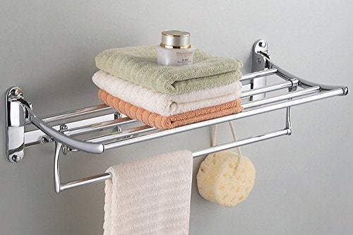 Planet Stainless Steel Folding Towel Rack for Bathroom/Towel Stand/Hanger/Bathroom Organizer/Bathroom Accessories (18 Inch-Chrome) - Image 2