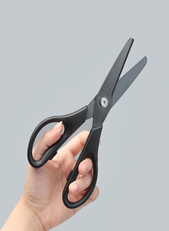 MEI YI TIAN All Purpose Ceramic Scissors 8" Black Straight Shears Non-Sticking Sharp Blade Comfort ABS Grip Blunt Tip Safety Cutting Tool for Office School Crafting Kitchen - Image 5