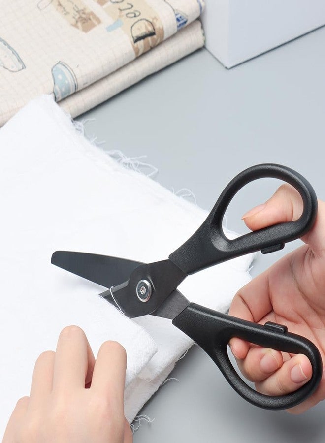 MEI YI TIAN All Purpose Ceramic Scissors 8" Black Straight Shears Non-Sticking Sharp Blade Comfort ABS Grip Blunt Tip Safety Cutting Tool for Office School Crafting Kitchen - Image 4