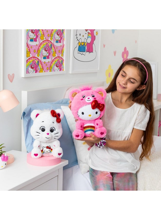 Care Bears Hello Kitty Loves Cheer Bear 10" Collectible Plush 2-Pack - Soft, Huggable Material! - Image 3