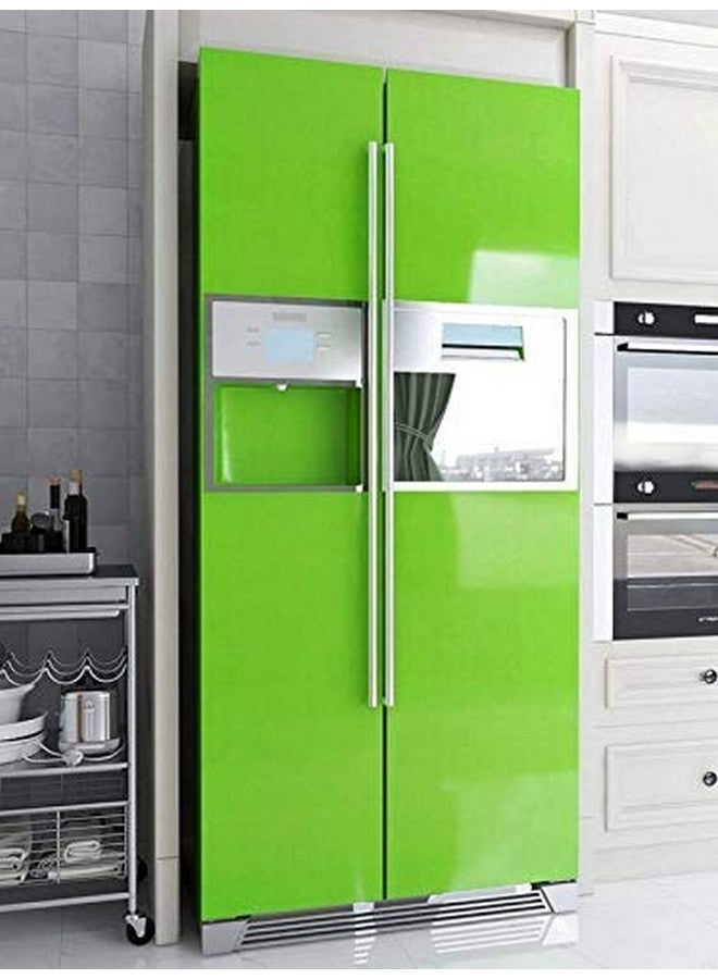 ويسدم ورق لاصق ذاتي اللصق باللون الأخضر، ورق حائط قابل للتقشير والعصا باللون الأخضر الفاتح للجدران، وخزائن المطبخ، وبطانات أرفف من الفينيل قابلة للإزالة، الحجم: 24 بوصة × 118 بوصة - Image 2