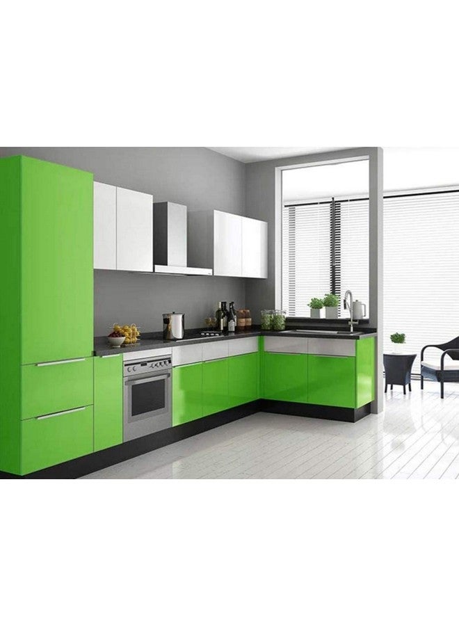 ويسدم ورق لاصق ذاتي اللصق باللون الأخضر، ورق حائط قابل للتقشير والعصا باللون الأخضر الفاتح للجدران، وخزائن المطبخ، وبطانات أرفف من الفينيل قابلة للإزالة، الحجم: 24 بوصة × 118 بوصة - Image 4