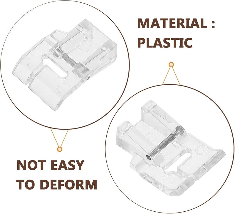 4Pcs Transparent Low Shank Presser Foot for Sewing Machines Easy Install Replacement Foot for Quilting Patchwork and Fabric Sewing Suitable for Home Craft and Tailoring Use - Image 3