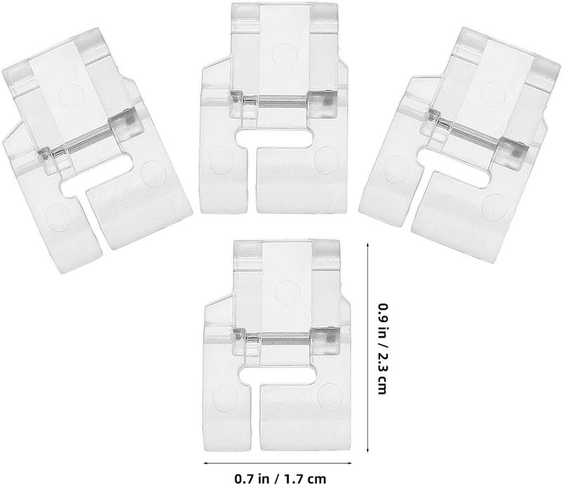 4Pcs Transparent Low Shank Presser Foot for Sewing Machines Easy Install Replacement Foot for Quilting Patchwork and Fabric Sewing Suitable for Home Craft and Tailoring Use - Image 4