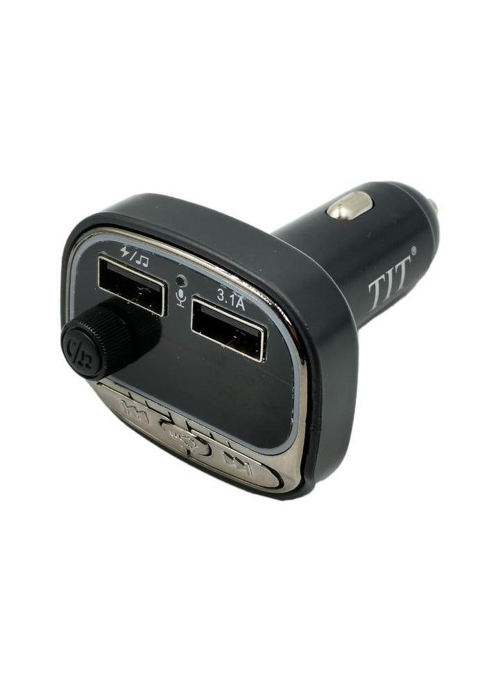 TIT - TIT T91C Car FM Transmitter Wireless Audio Transmitter Plug Play Wireless Micro SD USB 3.1 Amp Charging - Image 1
