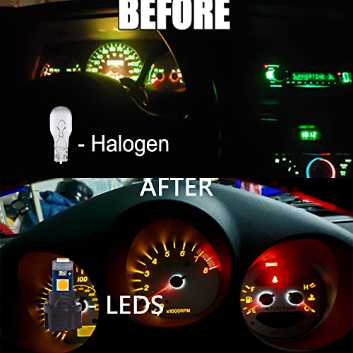 BlyilyB 10-Pack Amber T5 2721 37 74 Wedge Led Bulb PC74 Twist Sockets Replacement Dash Dashboard Lights Instrument Panel Cluster LEDS Lamps - Image 4