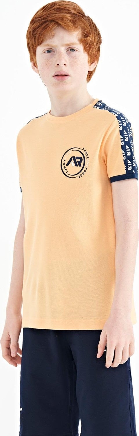 Tommy Life Melon Shoulder Print Detailed Standard Pattern O Neck Boy T-Shirt - 11121 - Image 5