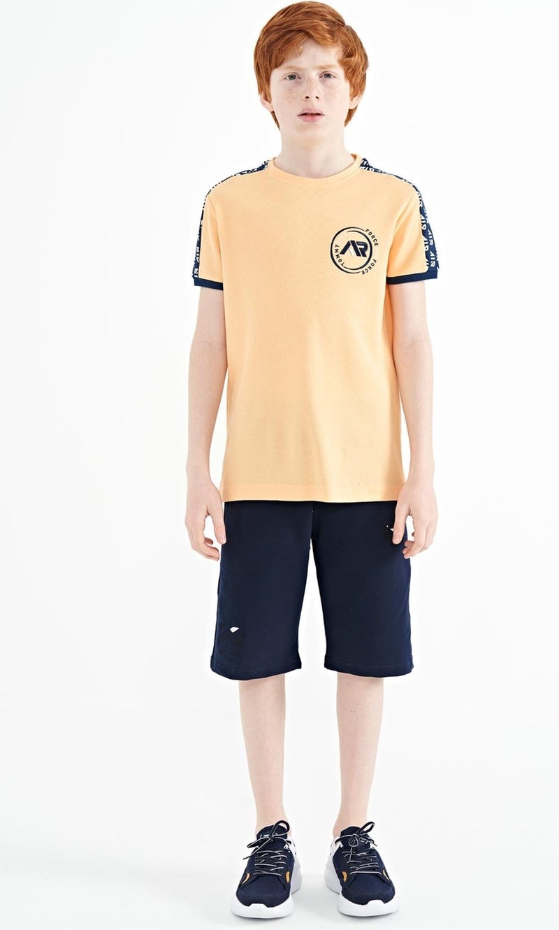 Tommy Life Melon Shoulder Print Detailed Standard Pattern O Neck Boy T-Shirt - 11121 - Image 3