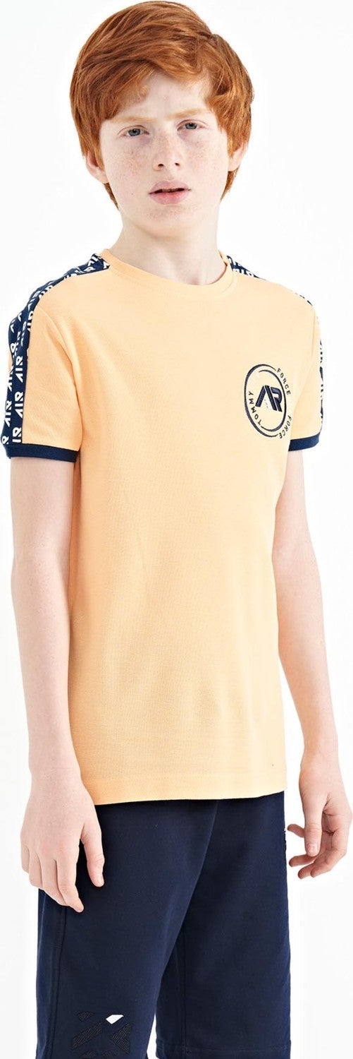 Tommy Life Melon Shoulder Print Detailed Standard Pattern O Neck Boy T-Shirt - 11121 - Image 4
