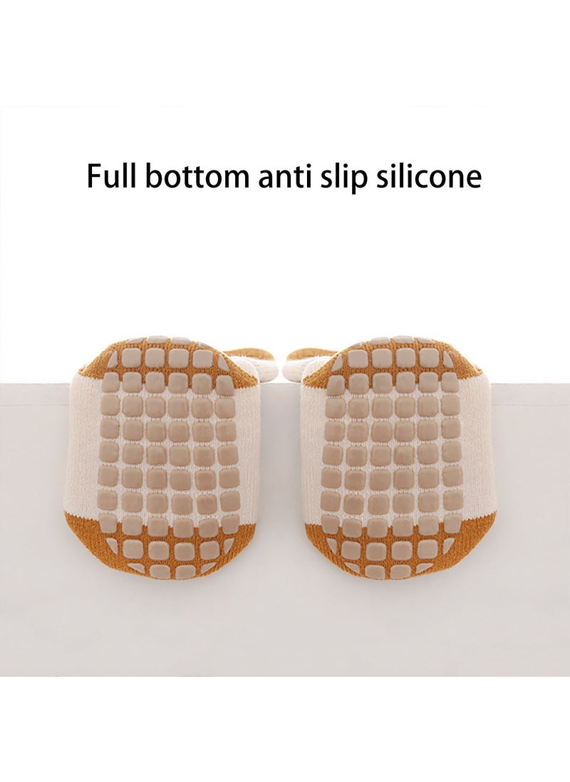 Generic - 2 Pairs Baby Non-skid Floor Socks Toddler Newborn Infant Non Slip Socks with Grips Anti-Slip Cartoon Design Silicone Anti-Skid And Not Easy To Fall Suitable For 1-3 Years Old - Image 1