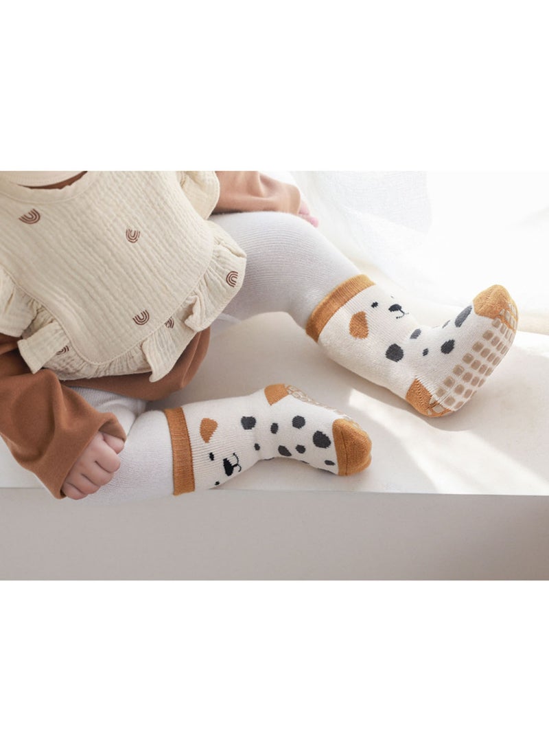Generic - 2 Pairs Baby Non-skid Floor Socks Toddler Newborn Infant Non Slip Socks with Grips Anti-Slip Cartoon Design Silicone Anti-Skid And Not Easy To Fall Suitable For 1-3 Years Old - Image 1
