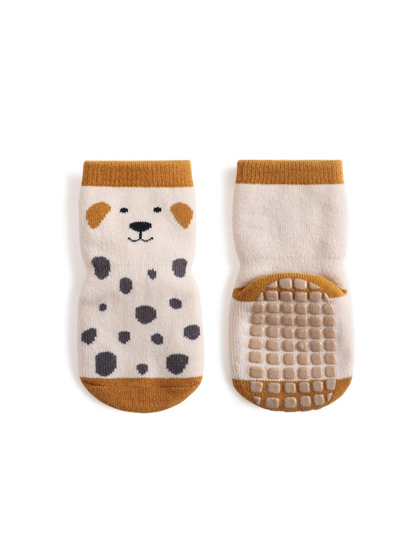 Generic - 2 Pairs Baby Non-skid Floor Socks Toddler Newborn Infant Non Slip Socks with Grips Anti-Slip Cartoon Design Silicone Anti-Skid And Not Easy To Fall Suitable For 1-3 Years Old - Image 1