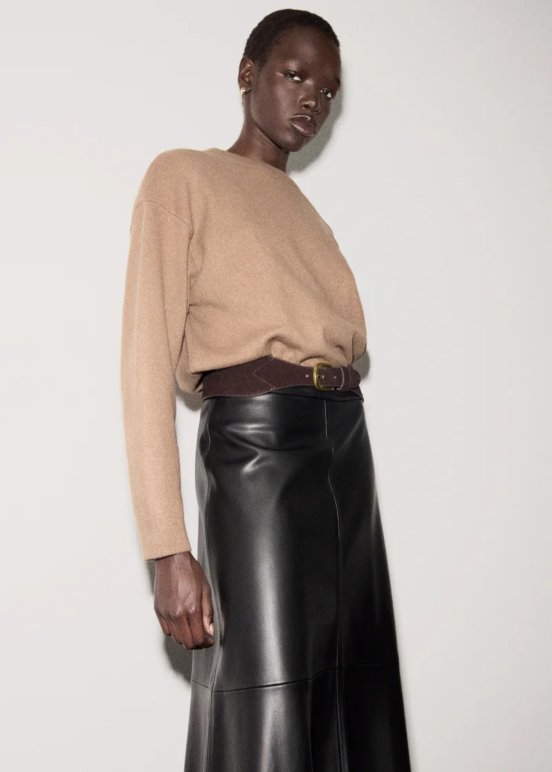 MANGO Round-neck knitted sweater