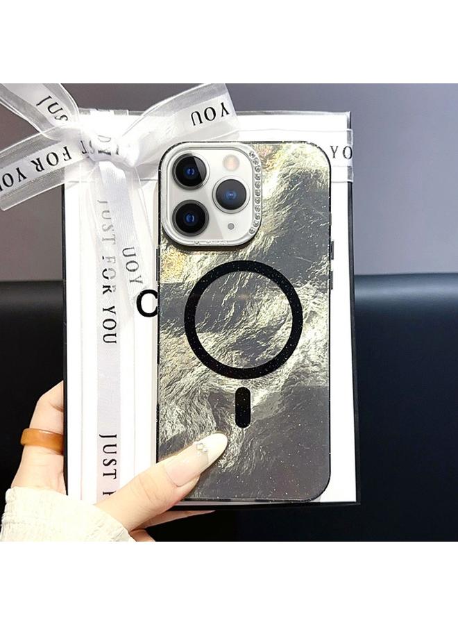 S-TOP Case For iPhone 12 Pro Max Tinfoil Texture MagSafe PC Phone Case - Image 1