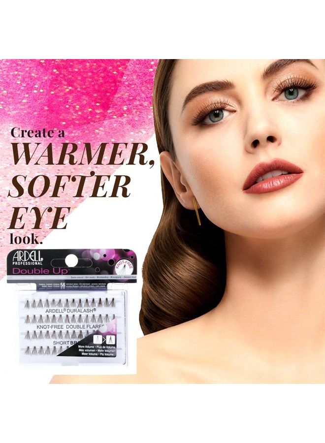 ARDELL False Eyelashes Double Up Individuals Knot-Free Short Brown 4 Pack - Image 2