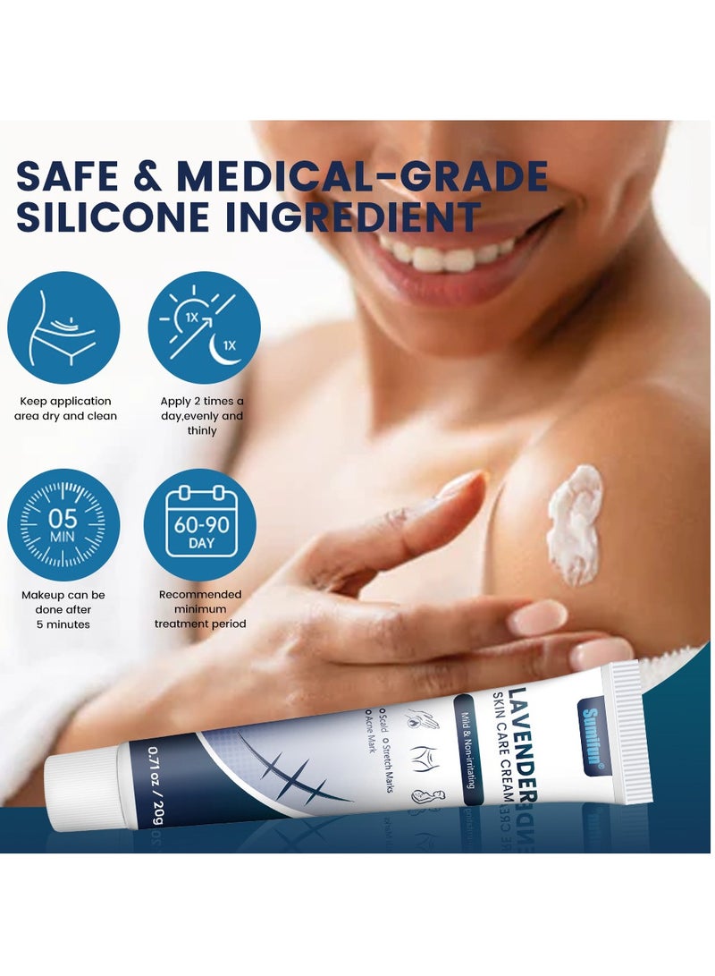 سوميفون كريم العناية بالبشرة باللافندر، كريم تقشير البشرة وإصلاحها، لطيف وغير مهيج - Image 3