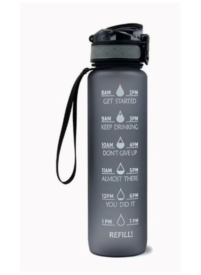 Huitich Sports Water Bottle with Time Marker BPA Free & Leak proof  - Image 1