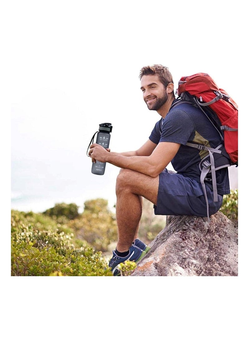 Huitich Sports Water Bottle with Time Marker BPA Free & Leak proof  - Image 2