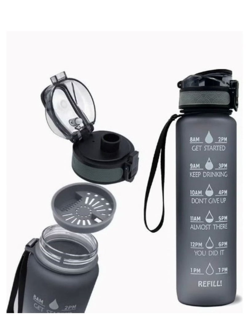 Huitich Sports Water Bottle with Time Marker BPA Free & Leak proof  - Image 5