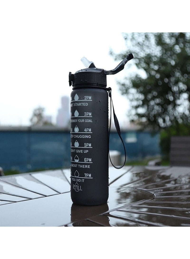 Huitich Sports Water Bottle with Time Marker BPA Free & Leak proof  - Image 4