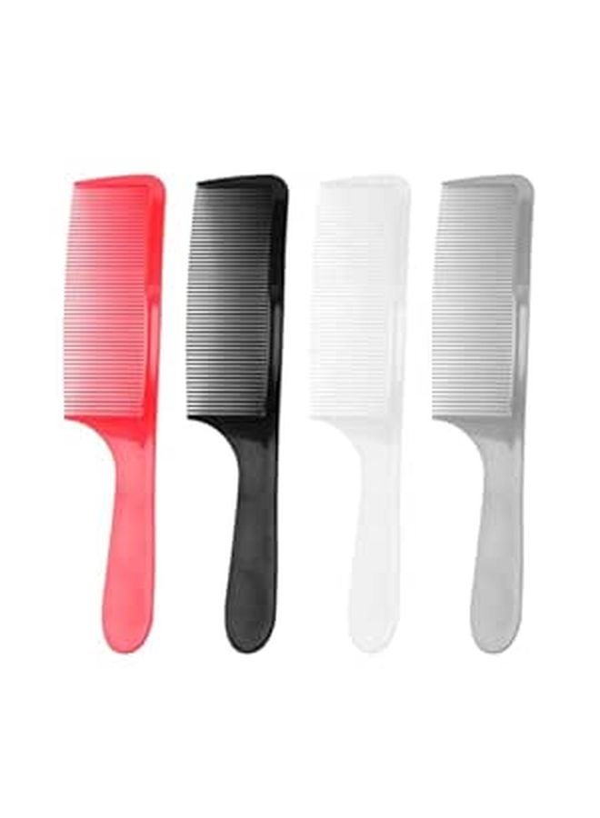 Professional Barber Combs Set 4Pcs Fine Teeth Round Handle Hair Cutting Styling - Image 1