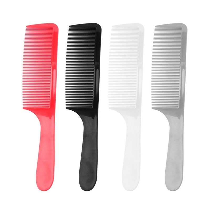 Professional Barber Combs Set 4Pcs Fine Teeth Round Handle Hair Cutting Styling - Image 2