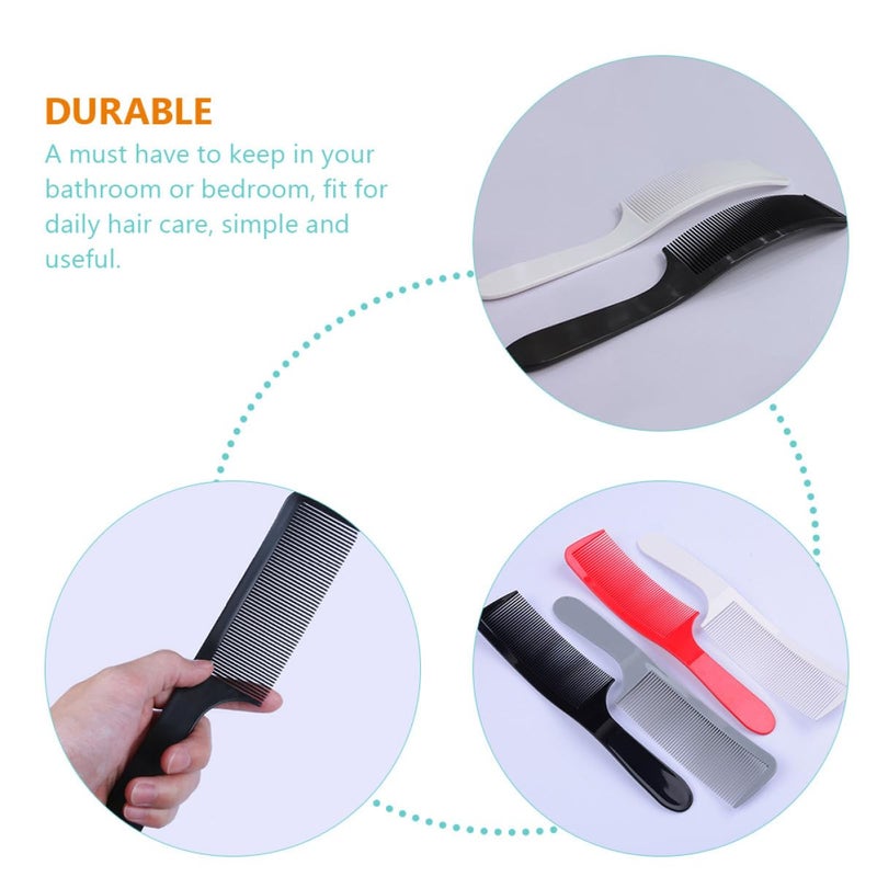 Professional Barber Combs Set 4Pcs Fine Teeth Round Handle Hair Cutting Styling - Image 5