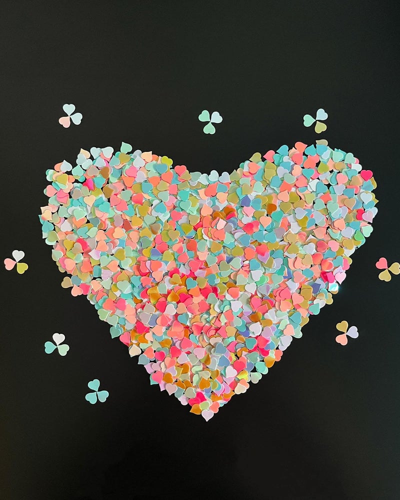 Comemela Iridescent Heart Confetti, Multicolor Valentines Day Table Scatter Sequins Heart Scatter for Wedding Bridal Shower Birthday Party - Image 4