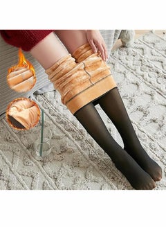 JOGAMS Fleece Lined Tights Women Leggings Thermal Pantyhose Fake Translucent Tights Opaque High Waisted Winter Warm Sheer Tight  - Image 3