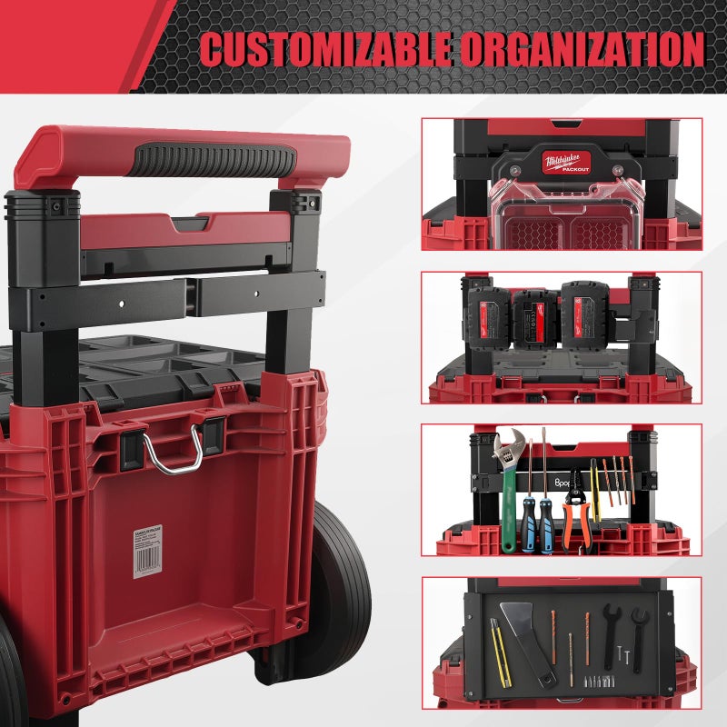 BPOPO Packout Compact Mounting Plate Holder Compatible With Milwaukee 4822-8426 Rolling Toolbox, Mounted On Packout Toolbox Handle ,Mounting Plate For Tool Storage, Organization - Image 5