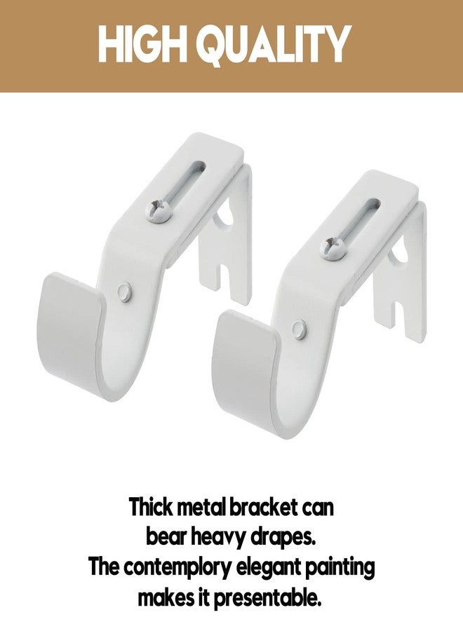 AddGrace Adjustable Curtain Rod Bracket, Fits up to 1 inch Curtain Rod, Set of 2, Sturdy Extendable Curtain Rod Holder, Metal Single Rod Bracket for Wall - Image 5