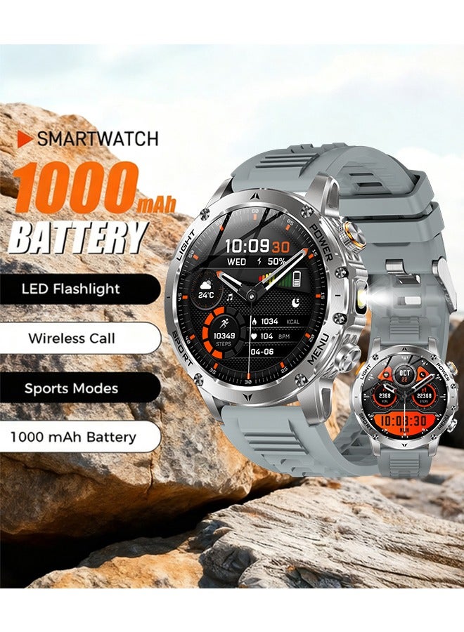 RollsTimi  Men's Multifunctional Bluetooth Smart Sports Watch, Multiple Sports Modes Available, 1.7-Inch High-Definition Full-Touch Screen, LED Wrist Movement Activation, Equipped With A 1000mAh Large-Capacity Battery, Wrist Lift To Wake The Screen, Bluetooth Call Answering/Making, Compatible With Both Android And iOS Systems — RT AK87 - Image 1