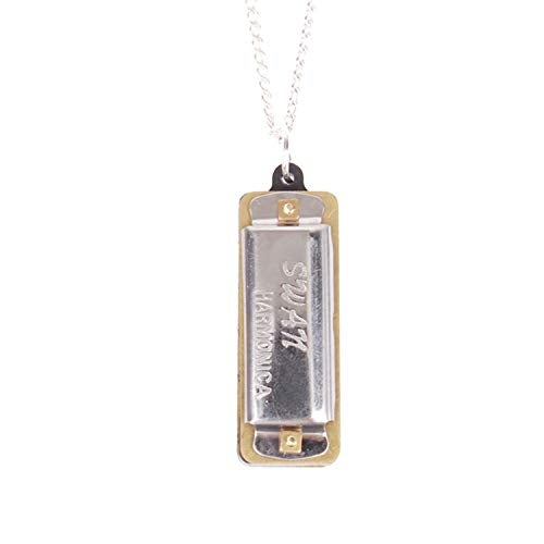 Swan Dresden New Cute Swan Mini Harmonica 4 Hole 8 Tone Necklace Silver - Image 2