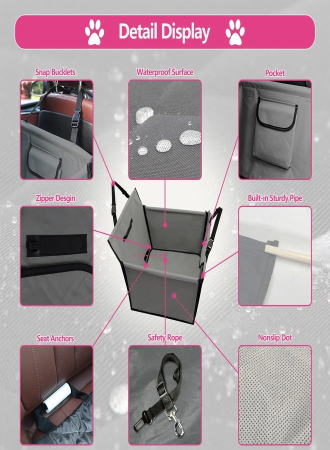 WINBATE Back Seat Covers for Dogs, 100% Waterproof Single Back Seat Covers with Storage, Heavy-Duty&Nonslip&Washable, Dog Seat Covers Fits for Cars, Trucks & SUVs - Image 4