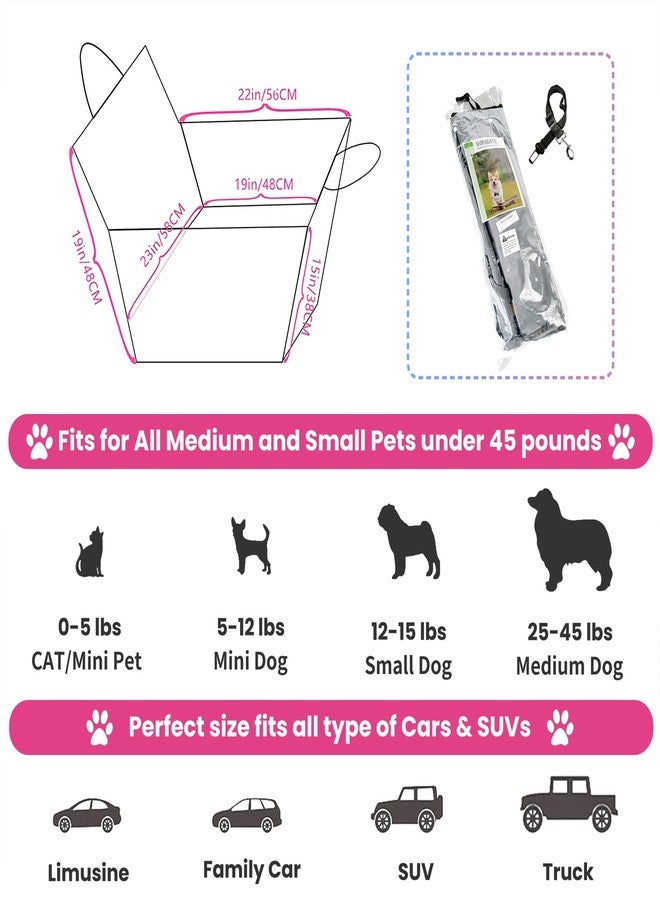 WINBATE Back Seat Covers for Dogs, 100% Waterproof Single Back Seat Covers with Storage, Heavy-Duty&Nonslip&Washable, Dog Seat Covers Fits for Cars, Trucks & SUVs - Image 5