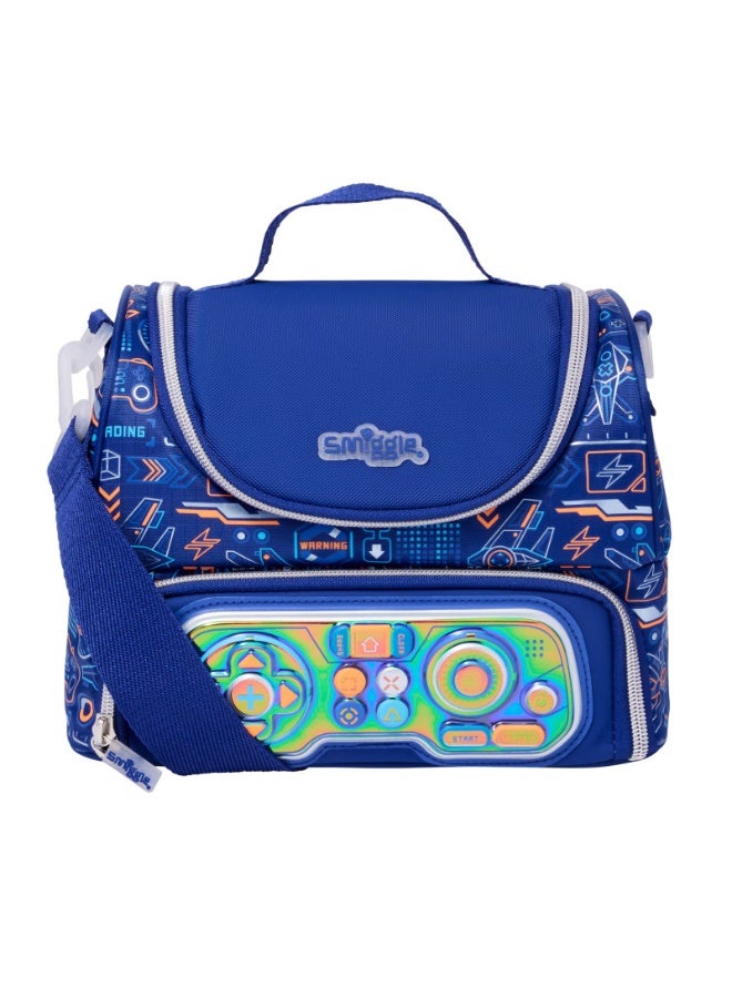 Cartoon print bento bag, double-layered, large capacity, insulated lunch bag for students, suitable for school, picnics, and other occasions.