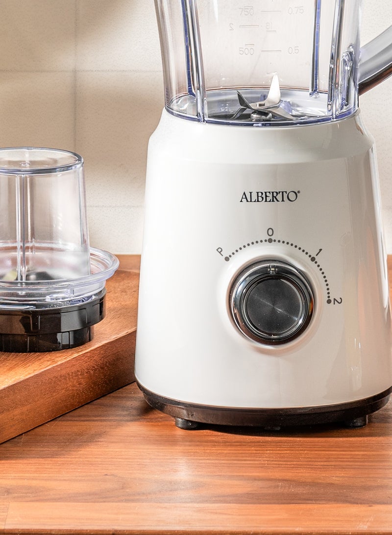 ألبرتو خلاط 2فى 1 بوعاء1.5 لتر بلاستيك 500واط بسرعتين مع خاصيه النبض - Image 5