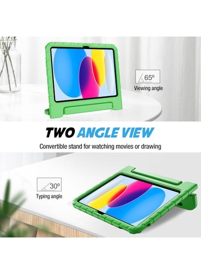 برو كيسيز حافظة أطفال لجهاز ايباد الجيل العاشر مع حامل قلم حافظة ايباد 10 مقاس 10.9 بوصة 2022 حافظة خفيفة الوزن مقاومة للصدمات للأطفال مع حامل ومقبض قابل للتحويل للأطفال الأولاد والبنات والأطفال الصغار باللون الأخضر - Image 5